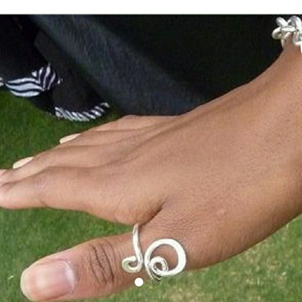 Sterling Silver Wrap Around Swirl Ring Handmade